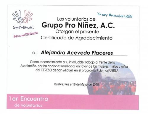 Reconocimientos – Grupo Pro Niñez